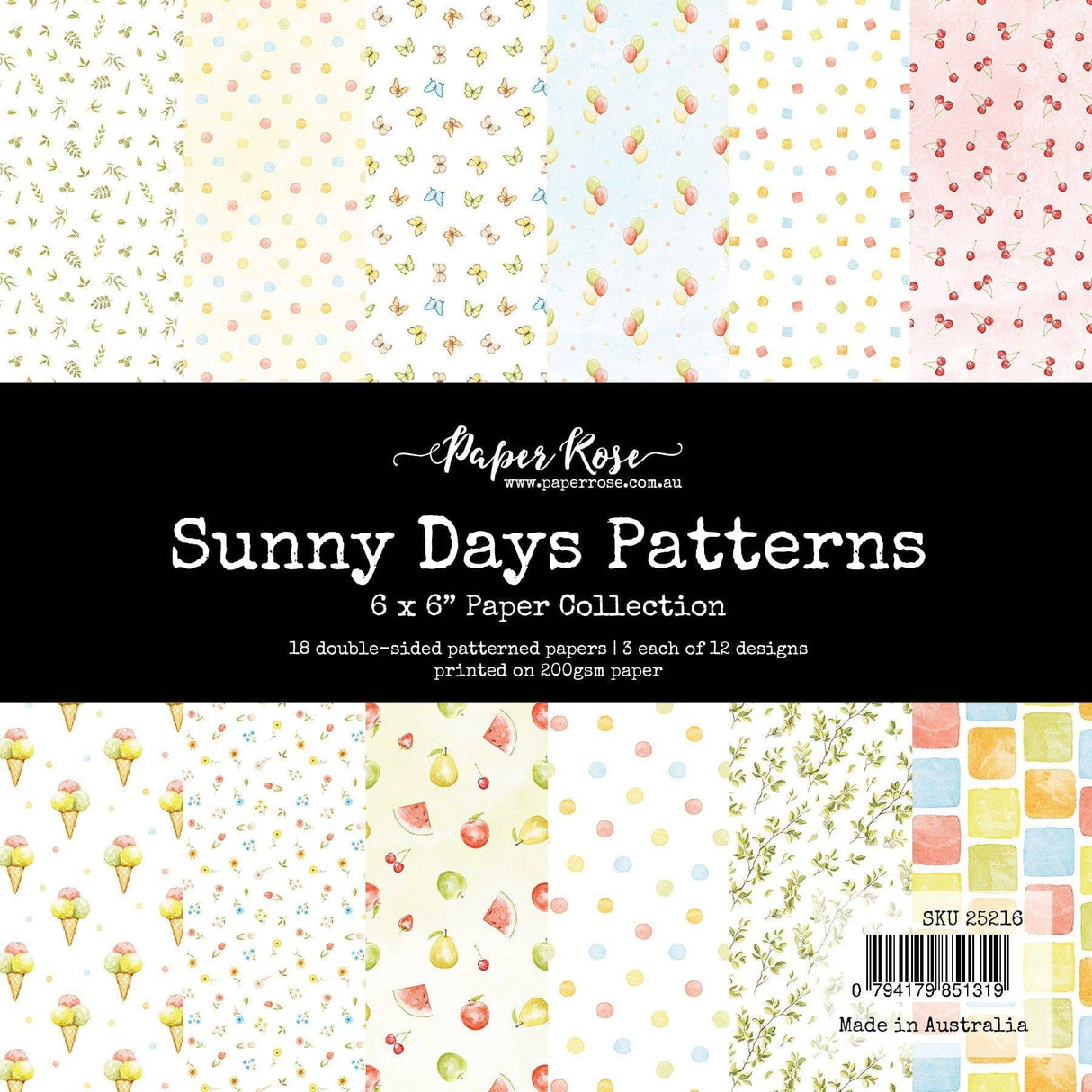 Sunny Days Patterns 6x6 Paper Collection 25216 - Paper Rose Studio