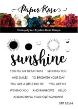 Sunshine Words 4 x 4" Clear Stamp Set 18144 - Paper Rose Studio