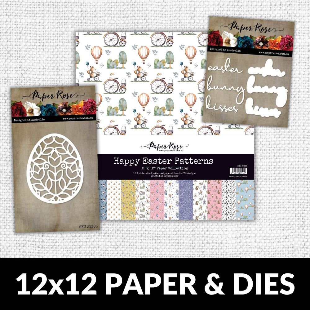 Happy Easter 12x12 Paper Collection & Metal Die Bundle 29365 21303 21291