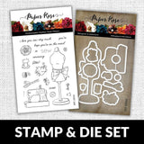 Sew Lovely 4x6" STAMP & DIE BUNDLE 18315 18316 DISCONTINUED - Paper Rose Studio