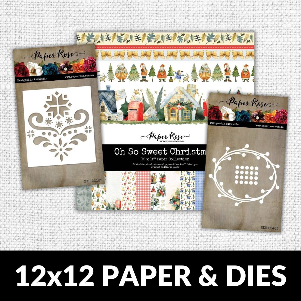 Sweet Christmas 12x12 Paper Collection & Metal Die Bundle 22699 22189 22465