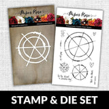 Arty Love Colour Wheel 4x6" CLEAR STAMP & DIE BUNDLE 18021 17994 DISCONTINUED - Paper Rose Studio