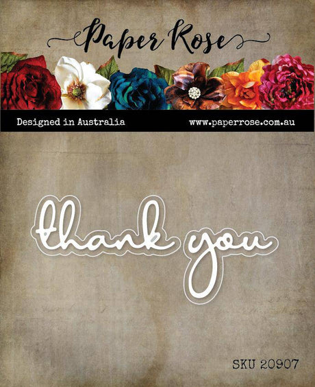 Thank You Fine Script Layered Metal Cutting Die 20907 - Paper Rose Studio