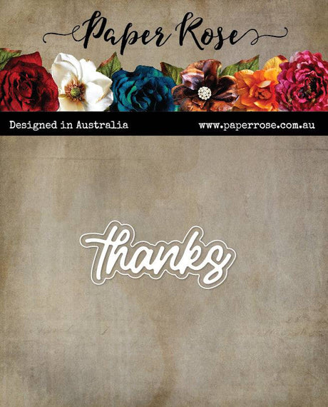 Thanks Script with Shadow Metal Cutting Die 25942 - Paper Rose Studio