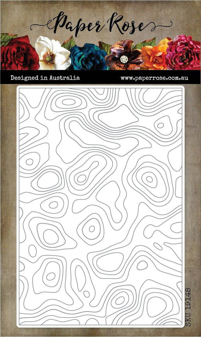 Topographic Background Metal Cutting Die 19148 - Paper Rose Studio