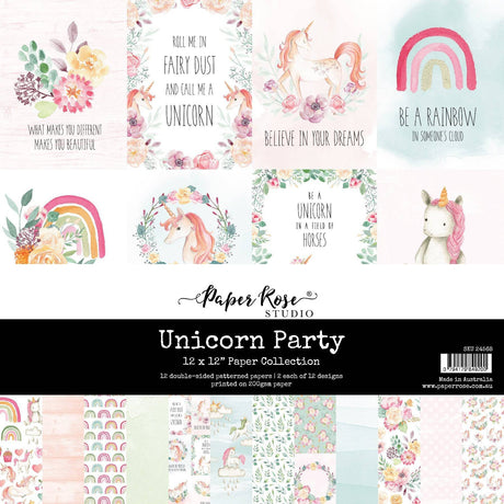 Unicorn Party 12x12 Paper Collection 24568 - Paper Rose Studio