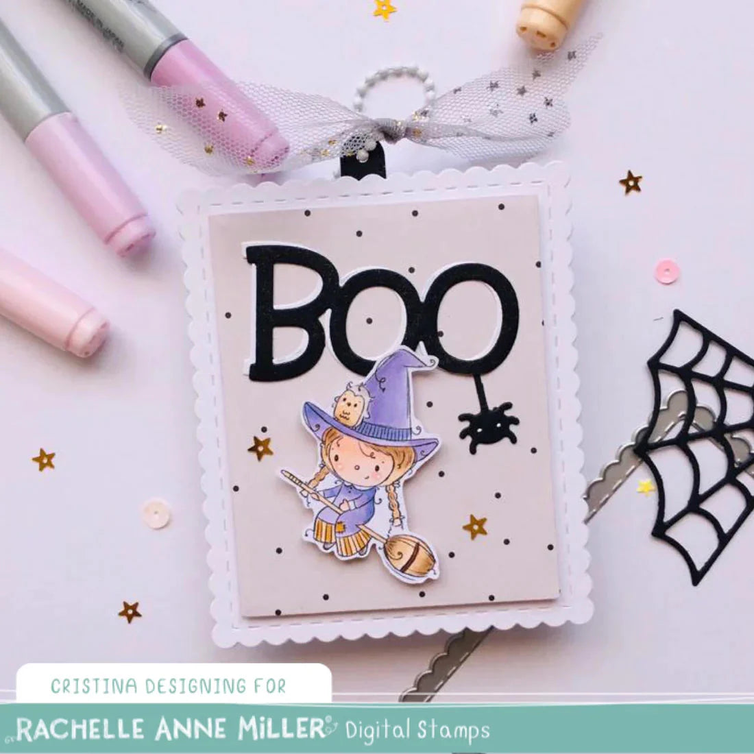 Cute Witch Clear Stamp 31338 - Paper Rose Studio