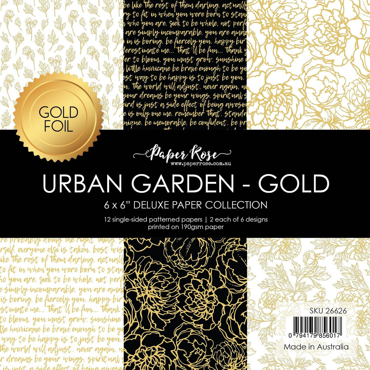 Urban Garden - Gold 6x6 Paper Collection 26626 - Paper Rose Studio