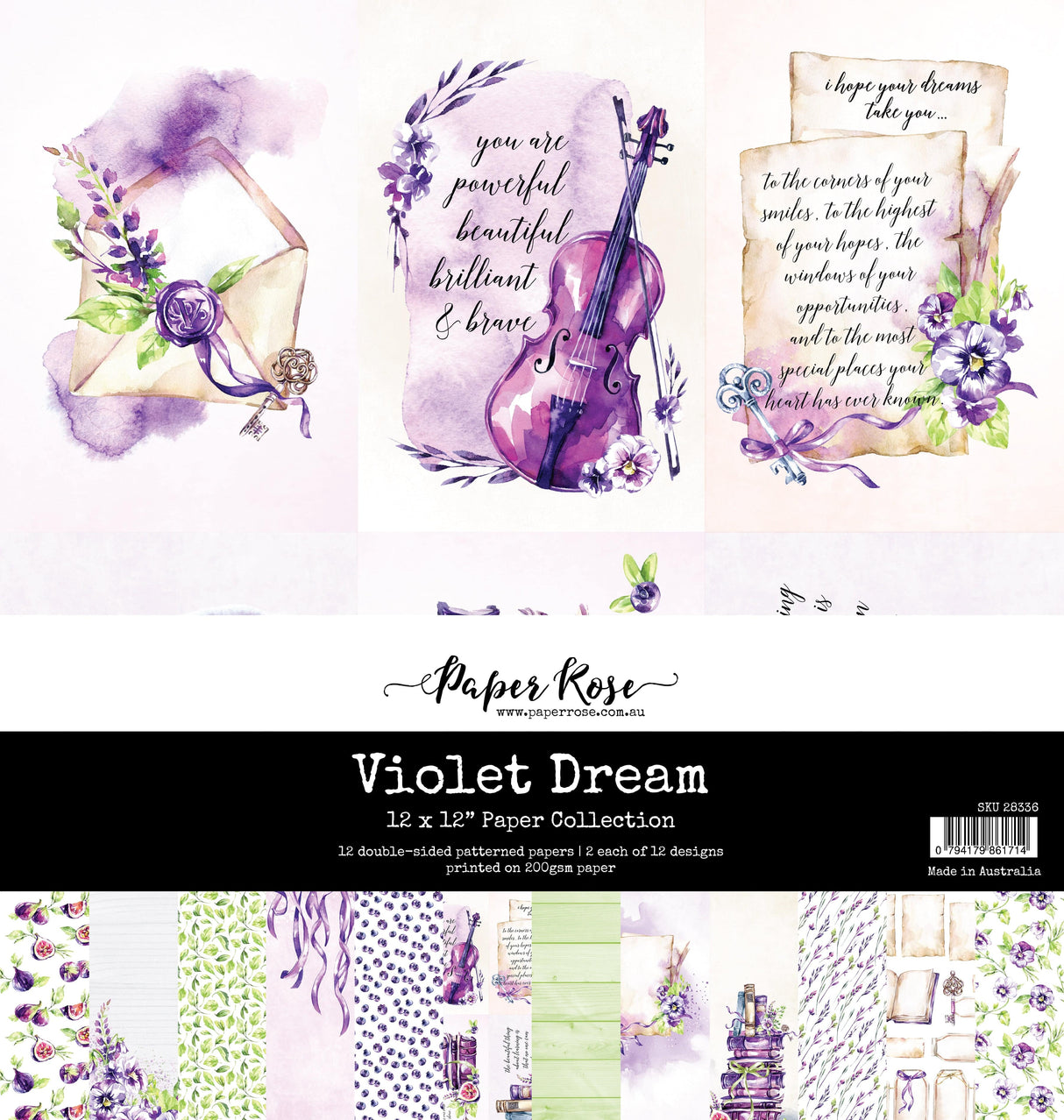 Violet Dream 12x12 Paper Collection 28336 - Paper Rose Studio