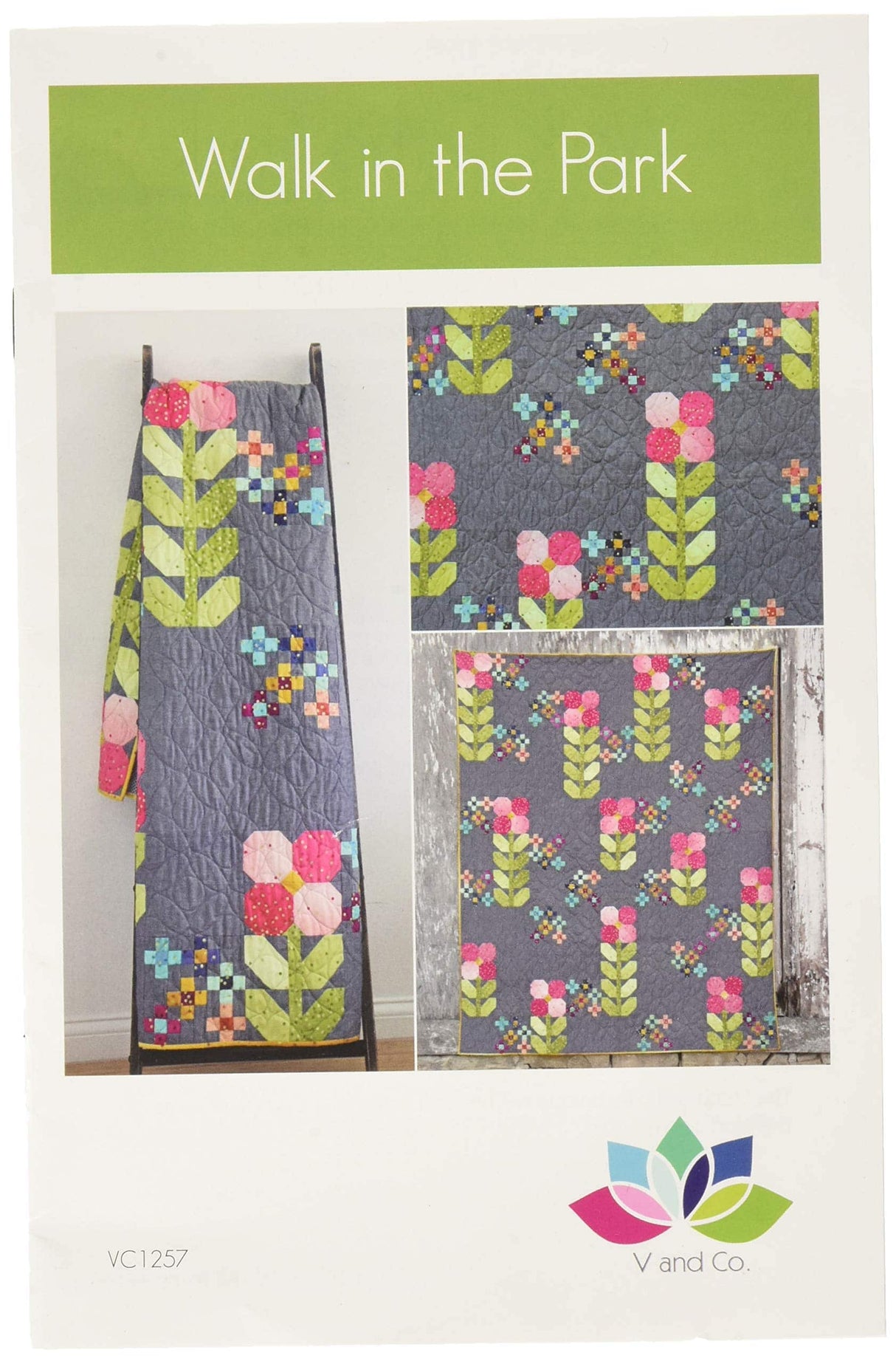 Walk in the Park Quilt Kit - Moda Ombre Confetti Metallic by V&A - Paper Rose Studio