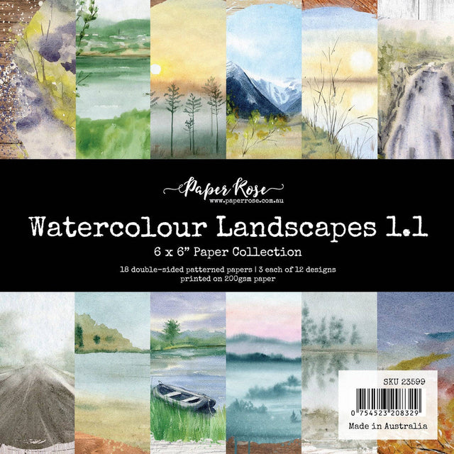 Watercolour Landscapes 1.1 6x6 Paper Collection 23599 - Paper Rose Studio