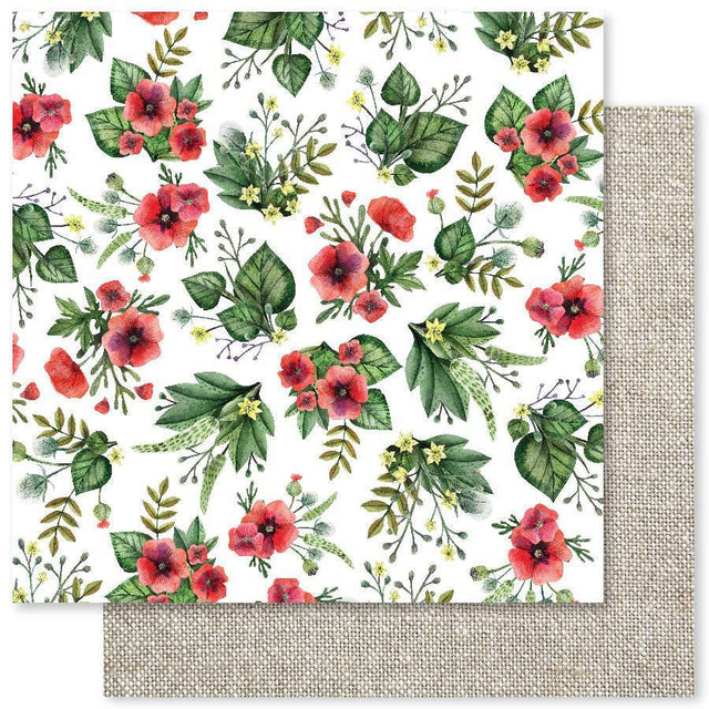 Wild Poppies B 12x12 Paper (12pc Bulk Pack) 22123 - Paper Rose Studio