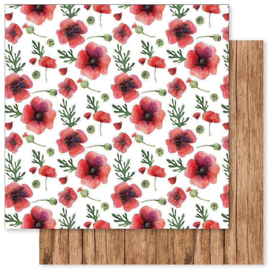 Wild Poppies C 12x12 Paper (12pc Bulk Pack) 22126 - Paper Rose Studio