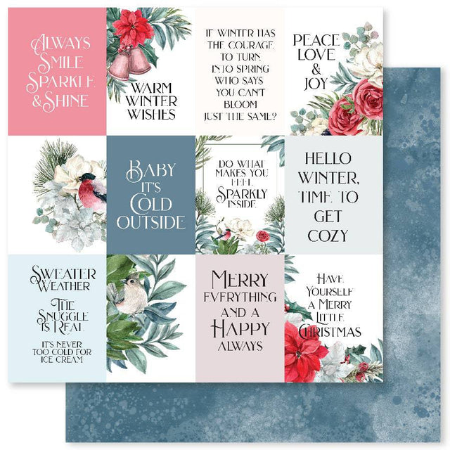 Winter Blooms C 12x12 Paper (12pc Bulk Pack) 22807 - Paper Rose Studio