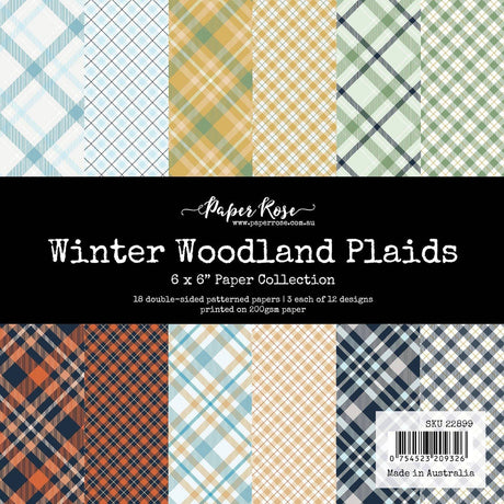 Winter Woodland Plaids 6x6 Paper Collection 23899 - Paper Rose Studio