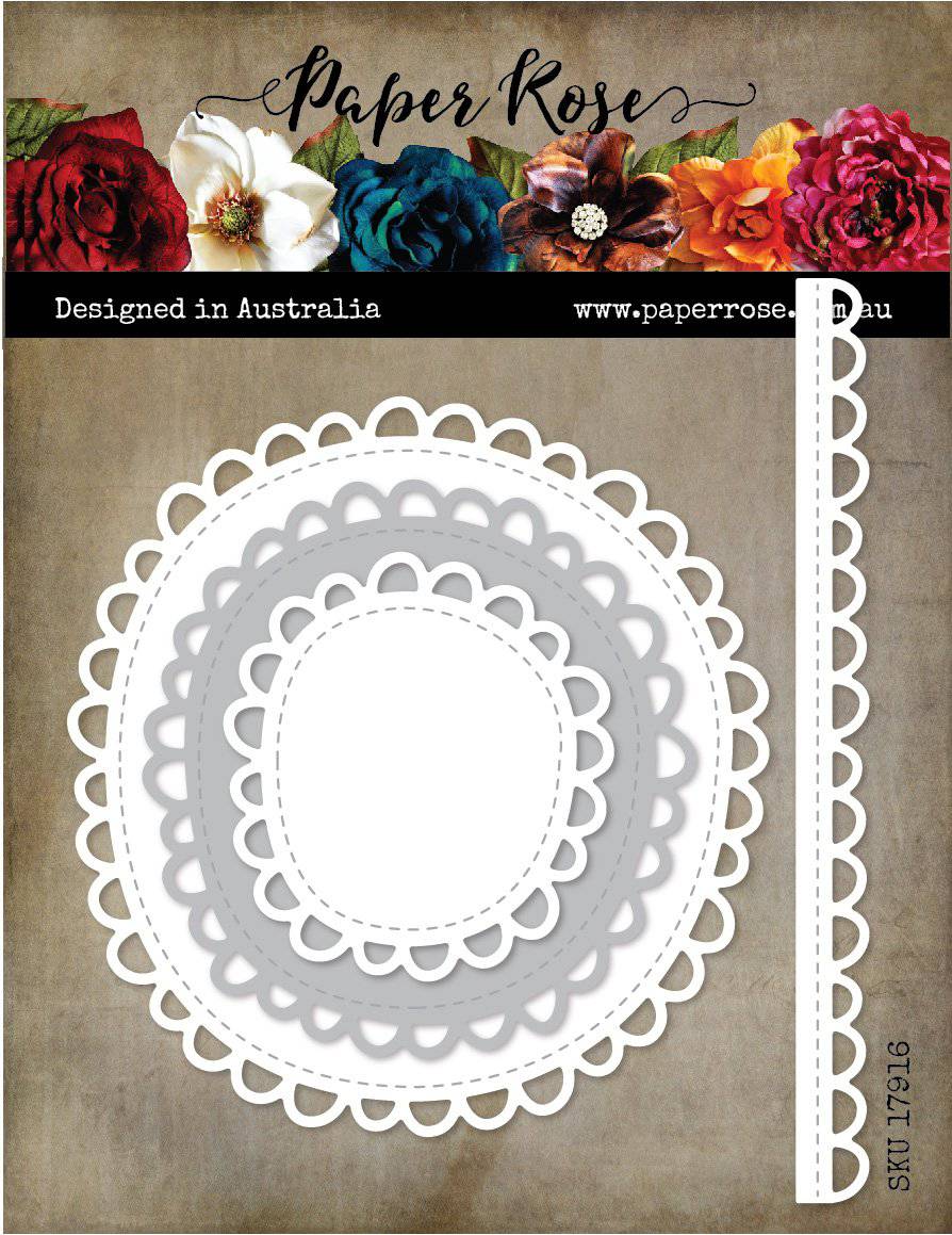 Wonky Scalloped Circles & Border Metal Cutting Die 17916 - Paper Rose Studio