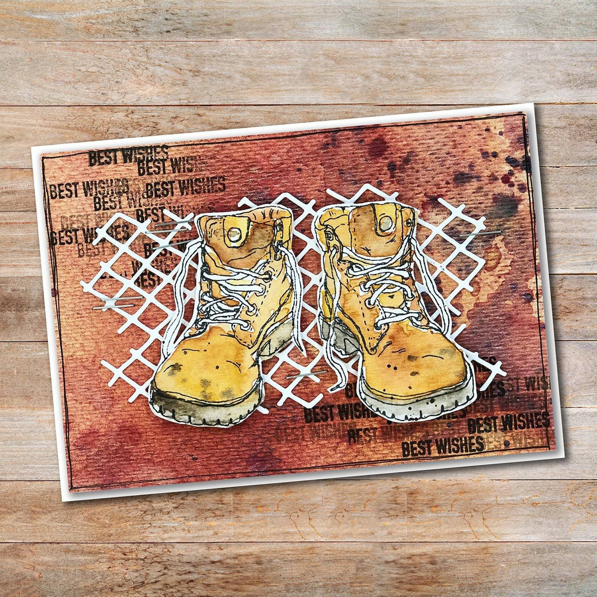 Work Boots 4x4" Clear Stamp Set 18330 - Paper Rose Studio