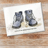 Work Boots 4x4" Clear Stamp Set 18330 - Paper Rose Studio