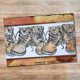 Work Boots 4x4" Clear Stamp Set 18330 - Paper Rose Studio