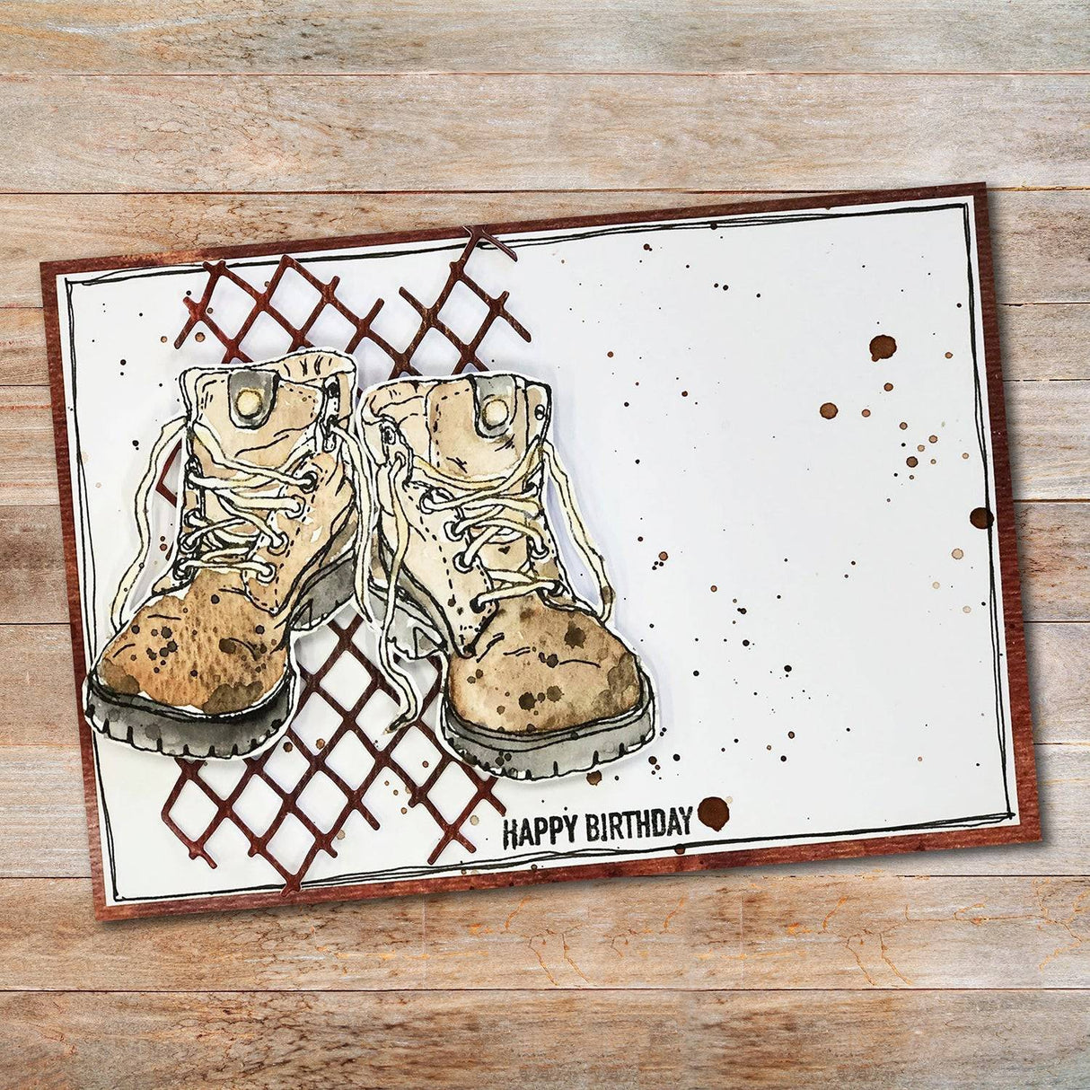 Work Boots 4x4" Clear Stamp Set 18330 - Paper Rose Studio